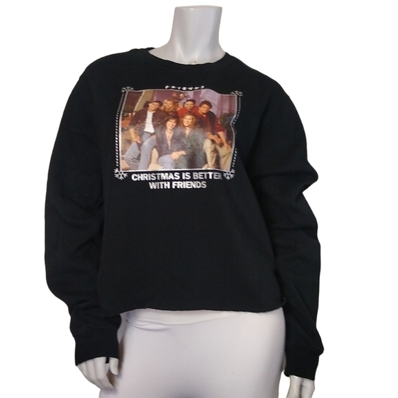 Friends Christmas Sweatshirt SZ XL Ripple Junction 90's Retro Style Crew Neck - Picture 1 of 8